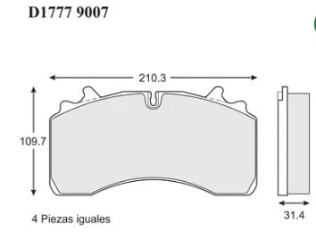 PASTILLA PARA FRENOS DE DISCO PAN22 Y MAX22T